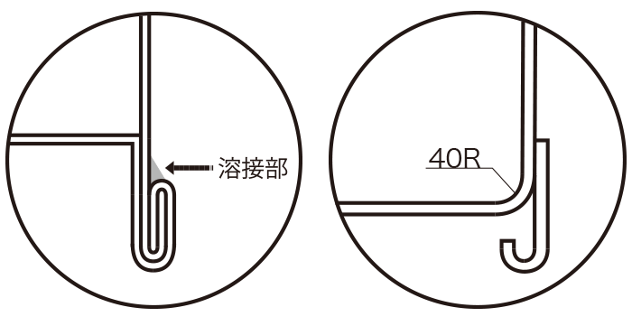 テンレスドラム缶底部構造
